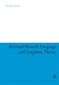 Cover-Bild zum Titel 'Bertrand Russell, Language and Linguistic Theory' von 'Keith Green'