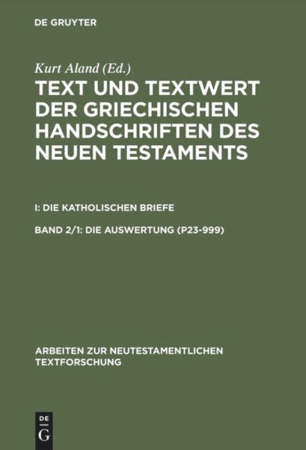 1: Die Auswertung (P23-999). 2: Die Auswertung (1003-2805) - 