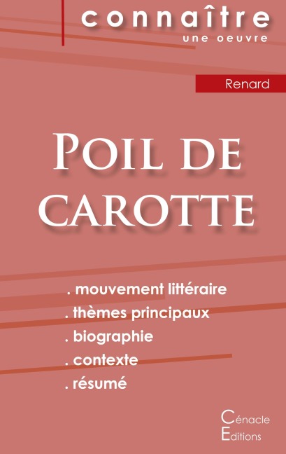 Fiche de lecture Poil de carotte de Jules Renard (Analyse littéraire de référence et résumé complet) - Jules Renard