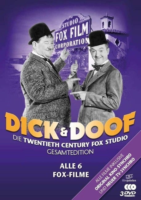 Dick und Doof - Die Fox-Studio-Gesamtedition (Alle 6 Fox-Filme). 3 DVDs - 