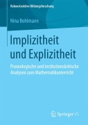 Cover-Bild zum Titel 'Implizitheit und Explizitheit' von 'Nina Bohlmann'
