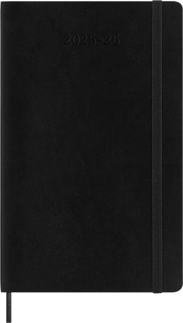 Moleskine 18 Monate Tagesnotizkalender 2025/2026, L/A5, 1 Tag = 1 Seite, Weicher Einband, Schwarz - 