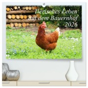 Cover-Bild zum Titel 'Tierisches Leben auf dem Bauernhof 2026 (hochwertiger Premium Wandkalender 2026 DIN A2 quer), Kunstdruck in Hochglanz' von 'Steffani Lehmann (Hrsg.'