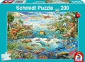 Entdecke die Dinosaurier, 200 Teile - Kinderpuzzle - 