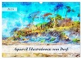 Aquarell Illustrationen vom Darß (Wandkalender 2025 DIN A3 quer), CALVENDO Monatskalender - Anja Frost