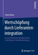 Cover-Bild zum Titel 'Wertschöpfung durch Lieferantenintegration' von 'Urban Becker'