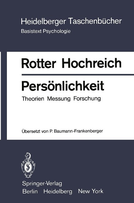 Persönlichkeit - Julian B. Rotter, D. J. Hochreich