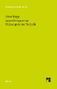 Cover-Bild zum Titel 'Grundlinien einer Philosophie der Technik' von 'Ernst Kapp'