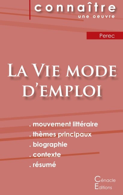 Fiche de lecture La Vie mode d'emploi de Perec (analyse littéraire de référence et résumé complet) - Georges Perec