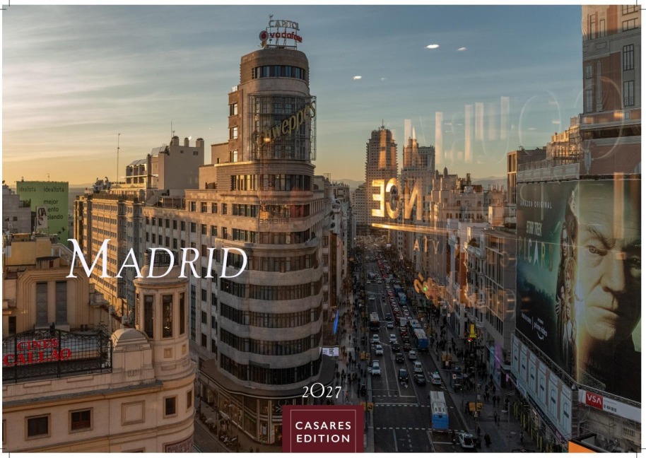 Madrid Kalender 2027 - Wandkalender | Fotokalender Spanien 35x50cm Grosses Format - mit atemberaubenden Fotos der bekanntesten Sehenswürdigkeiten und Highlights der spanischen Metropole - 