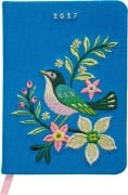 Cover-Bild zum Titel 'Taschenkalender A6 2027: Vogel und Blüten, bestickt, blau' von ''