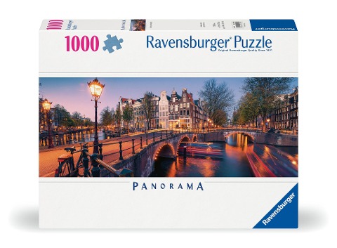 Erwachsenenpuzzle 1000 Teile - Abend in Amsterdam - 