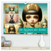 Cover-Bild zum Titel 'Im Ägypten der Antike. Surrealistische Illustrationen (hochwertiger Premium Wandkalender 2026 DIN A2 quer), Kunstdruck in Hochglanz' von 'Rose Hurley'