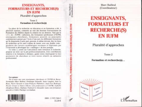 Enseignants, formateurs et recherche(s) en IUFM 2 - 