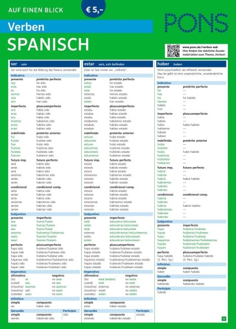 PONS Verben auf einen Blick Spanisch - 