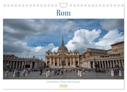 Cover-Bild zum Titel 'Rom - Geschichte, Glanz und Gassen (Wandkalender 2026 DIN A4 quer), CALVENDO Monatskalender' von 'Karsten Rahn'