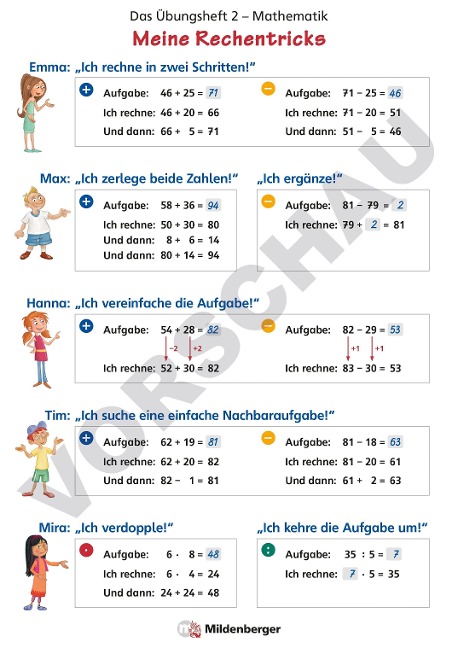 Das Übungsheft Mathematik 2 - Poster Meine Rechentricks - Nina Simon, Hendrik Simon