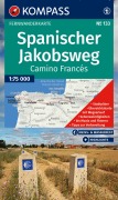 Cover-Bild zum Titel 'KOMPASS Wanderkarte 133 Spanischer Jakobsweg, Camino Francés 1:100.000' von ''