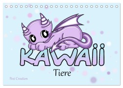 Cover-Bild zum Titel 'niedliche Kawaii Tiere (Tischkalender 2026 DIN A5 quer), CALVENDO Monatskalender' von 'Pezi Creation Petra Haberhauer'