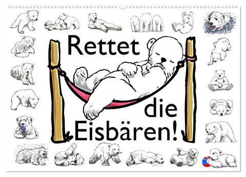 Rettet die Eisbären (Wandkalender 2025 DIN A2 quer), CALVENDO Monatskalender - Ralf Conrad