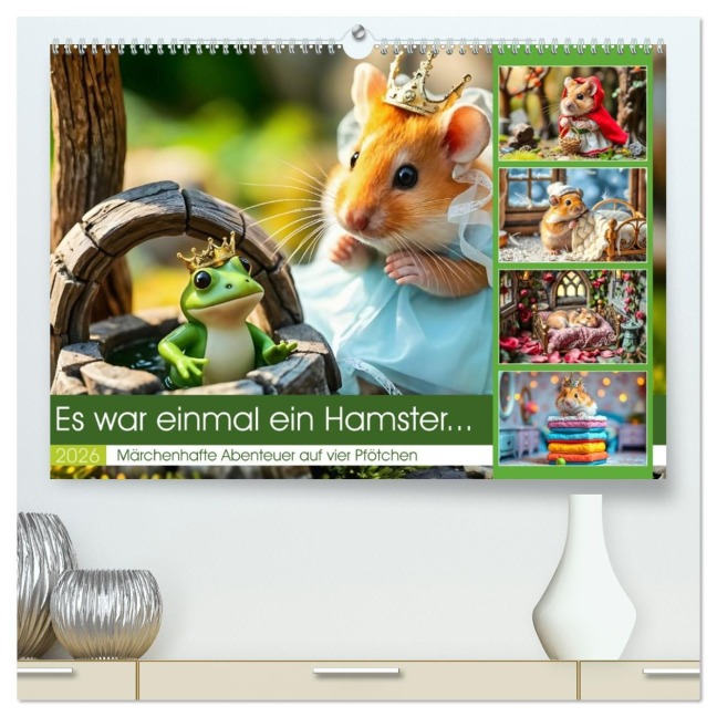 Es war einmal ein Hamster... Märchenhafte Abenteuer auf vier Pfötchen (hochwertiger Premium Wandkalender 2026 DIN A2 quer), Kunstdruck in Hochglanz - Fred Schimak
