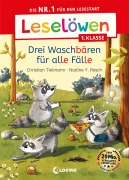Cover-Bild zum Titel 'Leselöwen 1. Klasse - Drei Waschbären für alle Fälle' von 'Christian Tielmann'