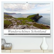 Cover-Bild zum Titel 'Wunderschönes Schottland - Bilderreise durch ein sagenumwobenes Land (hochwertiger Premium Wandkalender 2026 DIN A2 quer), Kunstdruck in Hochglanz' von 'TJPhotography TJPhotography'