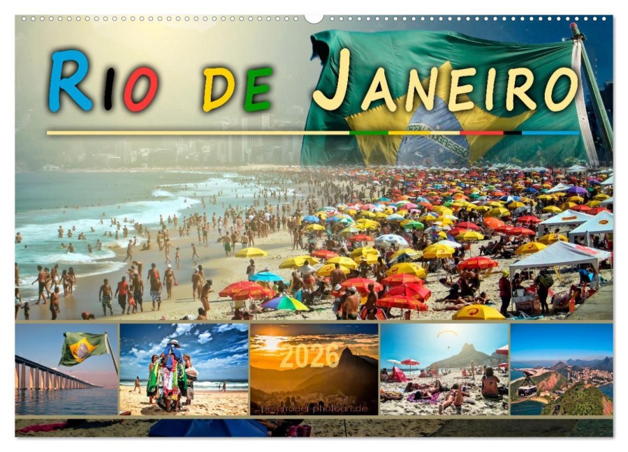 Rio de Janeiro, Stadt des Sonnenscheins (Wandkalender 2026 DIN A2 quer), CALVENDO Monatskalender - Peter Roder