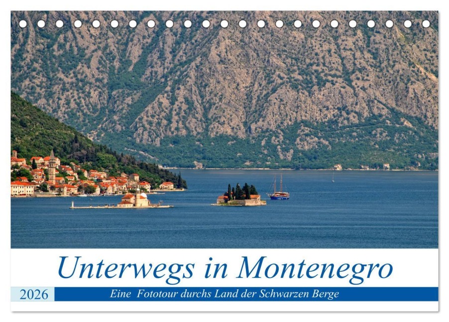 Unterwegs in Montenegro (Tischkalender 2026 DIN A5 quer), CALVENDO Monatskalender - Dejan Knezevic