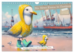 Cover-Bild zum Titel 'Die Möwe Emma in Hamburg (Wandkalender 2025 DIN A4 quer), CALVENDO Monatskalender' von 'Sabine Wagner'