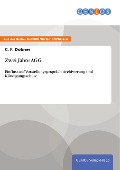 Cover-Bild zum Titel 'Zwei Jahre AGG' von 'C. F. Dobner'