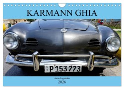 Cover-Bild zum Titel 'KARMANN GHIA - Auto-Legenden (Wandkalender 2026 DIN A4 quer), CALVENDO Monatskalender' von 'Henning von Löwis of Menar'