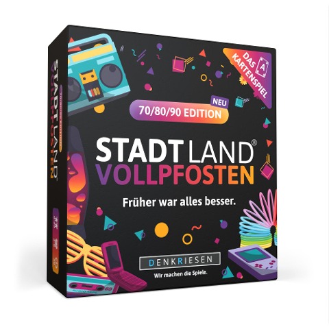 DENKRIESEN - STADT LAND VOLLPFOSTEN® - Das Kartenspiel - 70/80/90 EDITION - "Früher war alles besser." - Denis Görz, Ricardo Barreto