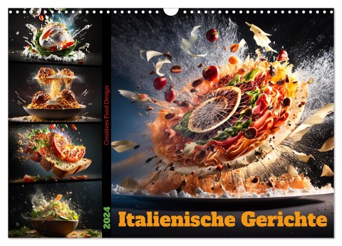 Italienische Gerichte (Wandkalender 2024 DIN A3 quer), CALVENDO Monatskalender - Dirk Meutzner