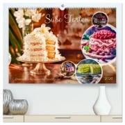 Cover-Bild zum Titel 'Süße Torten - Cremige Köstlichkeiten für Naschkatzen (hochwertiger Premium Wandkalender 2026 DIN A2 quer), Kunstdruck in Hochglanz' von 'Anja Frost'