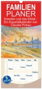 Cover-Bild zum Titel 'Familienplaner 2027 - Dresden und das Elbtal - Ein Aquarellkalender von Claudia Pinkau mit 5 Spalten (Wandkalender, 21 x 45 cm) CALVENDO' von 'Claudia Pinkau'