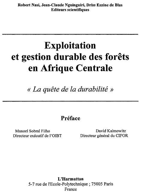 Exploitation et gestion durable des fore - Feldman Jacqueline