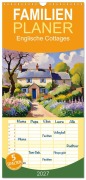Cover-Bild zum Titel 'Familienplaner 2027 - Englische Cottages mit 5 Spalten (Wandkalender, 21 x 45 cm) CALVENDO' von 'Steffani Lehmann'