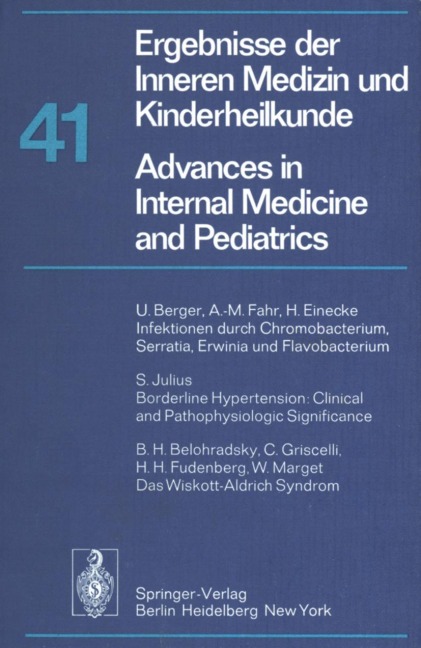 Ergebnisse der Inneren Medizin und Kinderheilkunde / Advances in Internal Medicine and Pediatrics - P. Frick, G. -A. von Harnack, G. A. Martini, A. Prader, R. Schoen