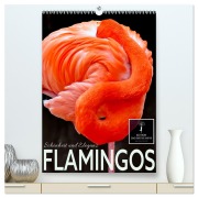 Flamingos - Eleganz und Schönheit (hochwertiger Premium Wandkalender 2025 DIN A2 hoch), Kunstdruck in Hochglanz - Peter Roder