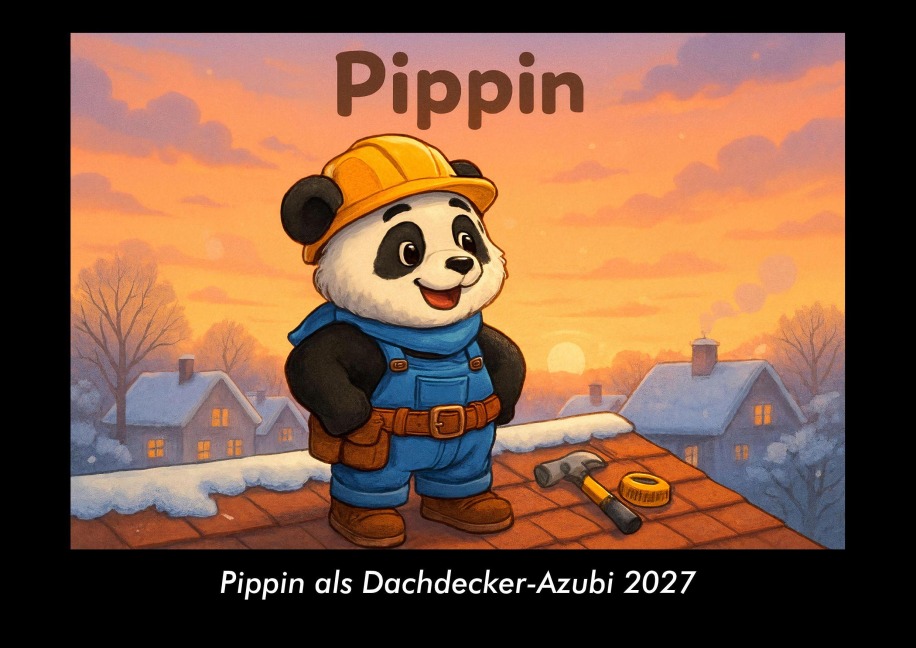 Pippin als Dachdecker-Azubi 2027 Fotokalender DIN A3 - Tobias Schmitt, Kevin Heber