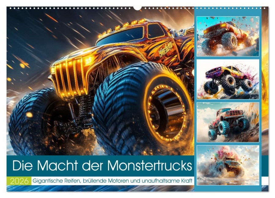 Die Macht der Monstertrucks (Wandkalender 2026 DIN A2 quer), CALVENDO Monatskalender - Steffen Gierok-Latniak