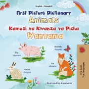 Cover-Bild zum Titel 'First Picture Dictionary Animals Kamusi ya Kwanza ya Picha Wanyama (English Swahili Bilingual Collection)' von 'Kidkiddos Books'