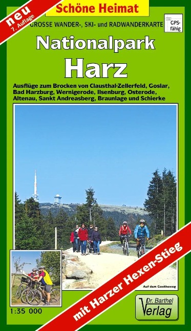 Große Wander-, Ski- und Radwanderkarte Nationalpark Harz 1 : 35 000 - 