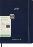 Cover-Bild zum Titel 'Moleskine 15 Monate Essential Wochenkalender 2026/2027, 1 Wo = 2 Seiten, vertikal, XXL, fester Einband, Saphirblau' von ''