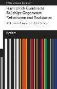 Cover-Bild zum Titel 'Brüchige Gegenwart' von 'Hans Ulrich Gumbrecht'