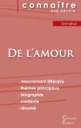 Cover-Bild zum Titel 'Fiche de lecture De l'amour de Stendhal (analyse littéraire de référence et résumé complet)' von 'Stendhal'