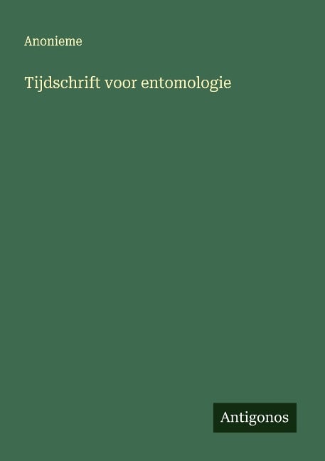 Tijdschrift voor entomologie - Anonieme