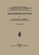 Cover-Bild zum Titel 'Kinderheilkunde' von 'Richard Lederer'