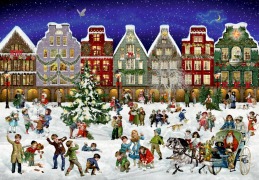 Cover-Bild zum Titel 'Puzzle-Adventskalender - Winterabend in der Stadt' von ''